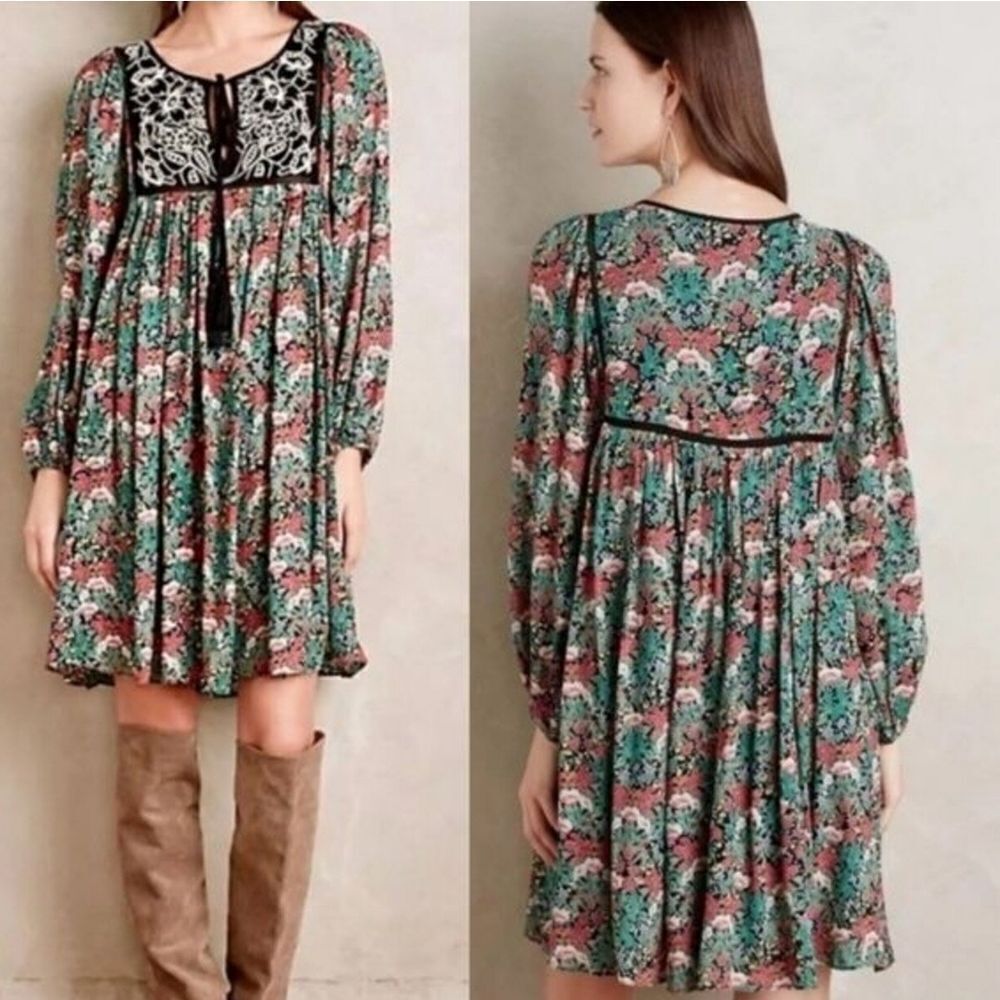Floreat by Anthropologie Ottava Peasant Dress Size M